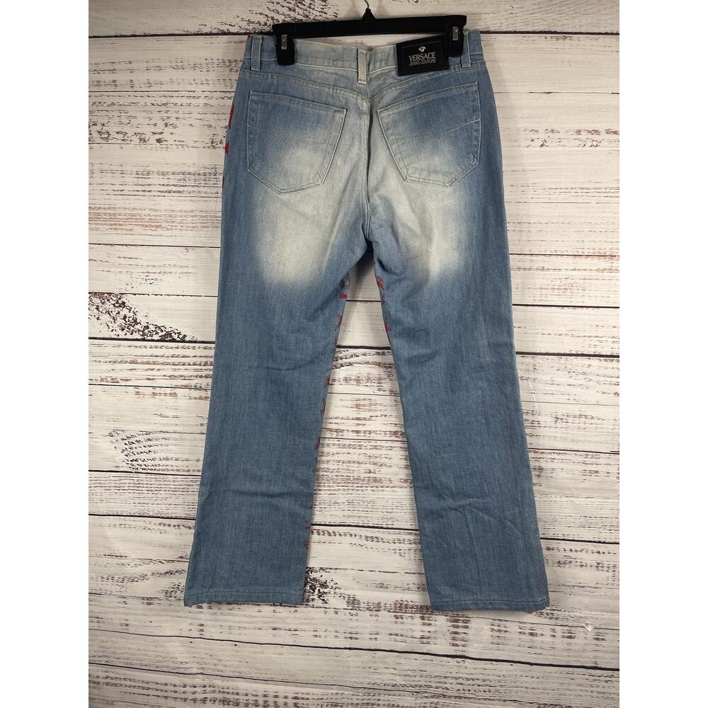 Versace Jeans Couture Jeans Womens 30 Starfish Embellished Bootcut Made in Italy - Picture 9 of 10